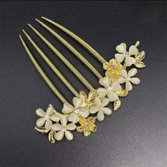 Opal Rhinestone Hair Comb Sparkle Flower Clip Hair Accessories