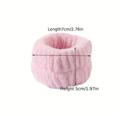 3pcs Face Spa Make up Hairband Wrist Band Sponge Towel Pile Hoop
