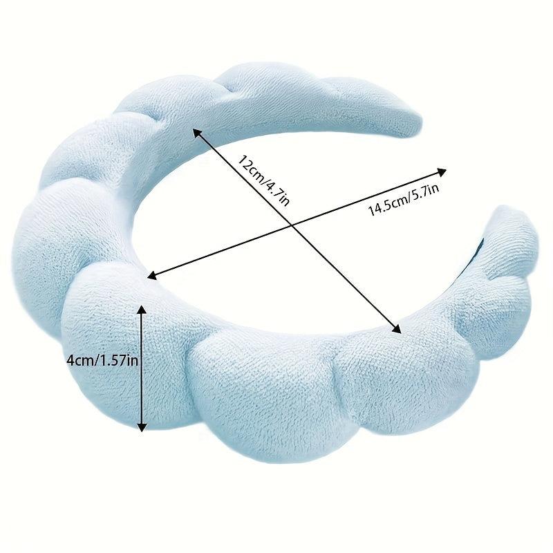 3pcs Face Spa Make up Hairband Wrist Band Sponge Towel Pile Hoop