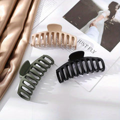 3pcs Large Shark Claw Frosted Hair Claw Ponytail Clip Hair Accessories