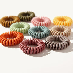 10pcs Spiral Hair Rope Elastics Rubber Band Ponytail Holder Hair Accessories
