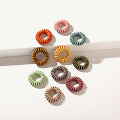 10pcs Spiral Hair Rope Elastics Rubber Band Ponytail Holder Hair Accessories