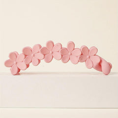 3pcs Peach Pink Frosted Banana Clips Hair Accessories