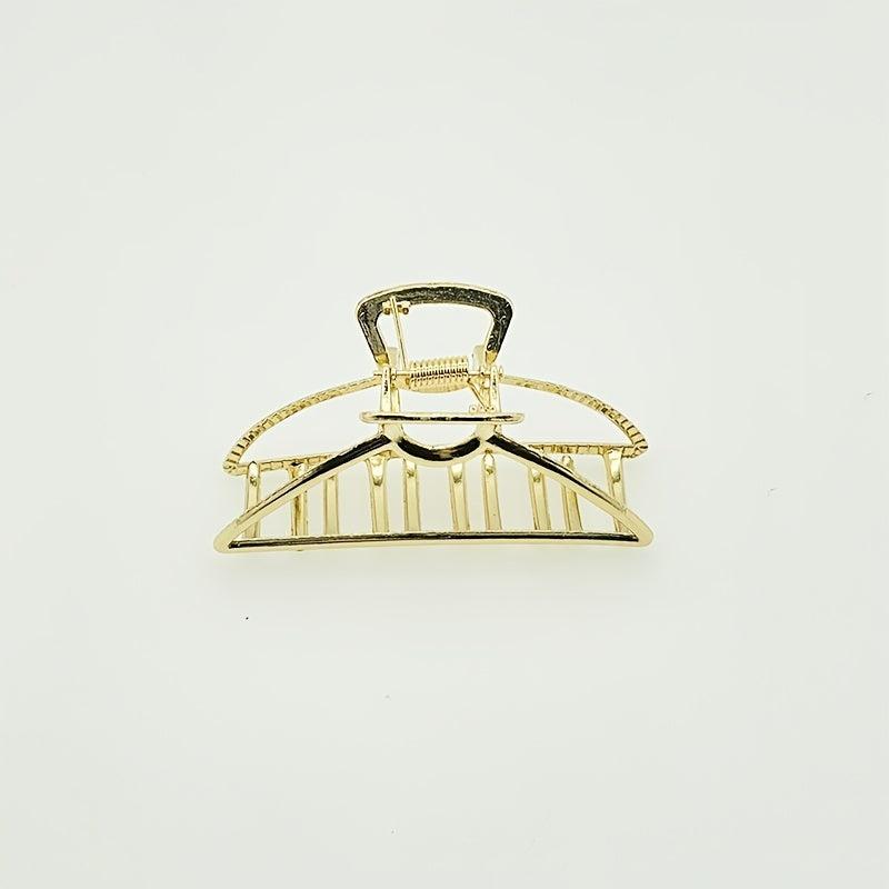 Large Metal Hair Claw Hollow Non Slip Hair Catch Barrette Jaw Clamp
