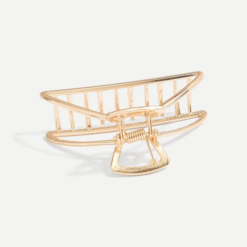 Large Metal Hair Claw Hollow Non Slip Hair Catch Barrette Jaw Clamp