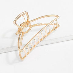 Large Metal Hair Claw Hollow Non Slip Hair Catch Barrette Jaw Clamp