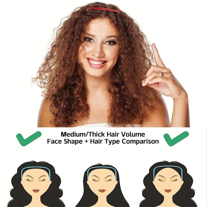 2pcs Curly Thick Hair Large Headband Invisible Hair Hoop Hairstyle Fixing Tool
