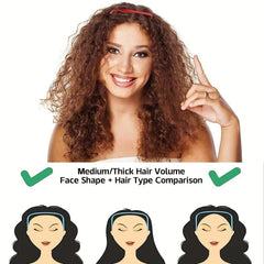 2pcs Curly Thick Hair Large Headband Invisible Hair Hoop Hairstyle Fixing Tool