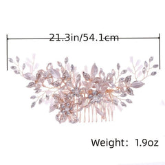 Blush Champagne Bridal Headpiece Hair Comb Hairpiece Wedding Clip