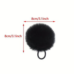 2pcs Colored Velvet Ball Hair Tie Set, No Hair Damage, Hair Rope for Women Girls