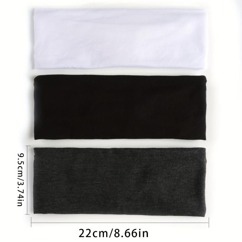 6pcs Solid Headband Criss Cross Head Hoop Stretchy Sports Sweatband