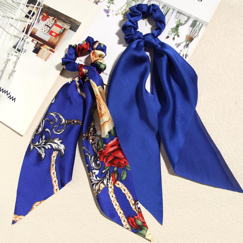 2pcs Knotted Bow Hair Scrunchies Elastic Hair Scarf Scrunchies Hair Ties Bands