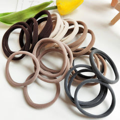 25pcs High Elasticity Hair Tie Ponytail Holder Solid Style Assorted Colors