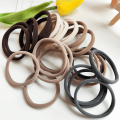 25pcs High Elasticity Hair Tie Ponytail Holder Solid Style Assorted Colors