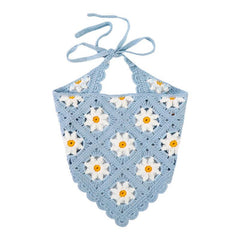 Knitted Flower Triangle Scarf Headband Ladies Girl Hair Accessories Hairband