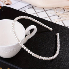 2pcs Faux Pearl Headband Hairbands Bridal Hair Hoop Hair Accessories