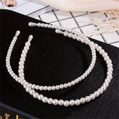2pcs Faux Pearl Headband Hairbands Bridal Hair Hoop Hair Accessories