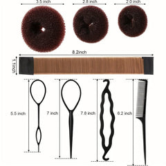 Hair Bun Shaper Set with Bun Maker Kit