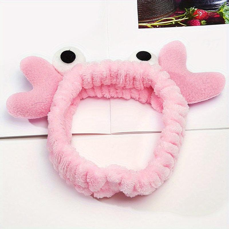 Cartoon Crab Headband for Women Girls - Skincare Hair Band