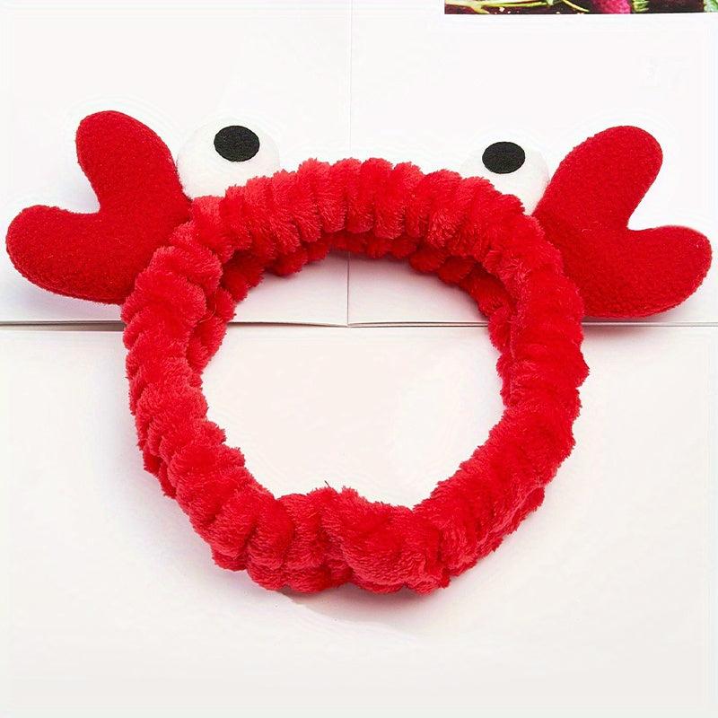 Cartoon Crab Headband for Women Girls - Skincare Hair Band
