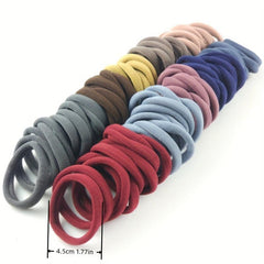 100pcs Seamless Hair Tie Ponytail Rope Elastic Hair Accessories