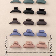 18pcs Large Hair Claw Clips Strong Hold Barrette Clamps Hair Styling Accessories