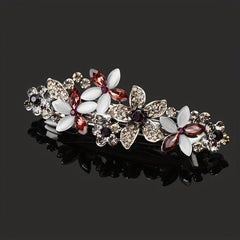 Rhinestone Flower Hair Clip French Barrette Hair Accessories