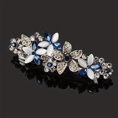 Rhinestone Flower Hair Clip French Barrette Hair Accessories
