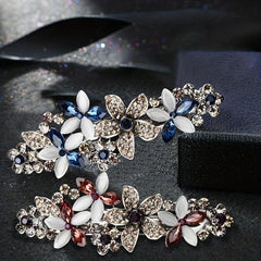 Rhinestone Flower Hair Clip French Barrette Hair Accessories