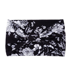 Boho Headband Wide Brimmed Hair Scarf Floral Elastic Turban