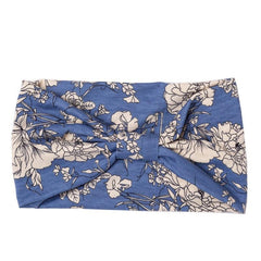 Boho Headband Wide Brimmed Hair Scarf Floral Elastic Turban