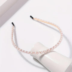 Faux Pearl Beaded Headband Non slip Head Hoop Skinny Headdress Hair Band