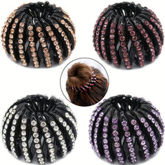 Rhinestone Bun Nest Claw Vintage Hair Clip