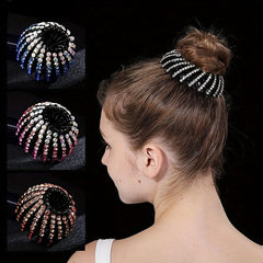 Rhinestone Bun Nest Claw Vintage Hair Clip
