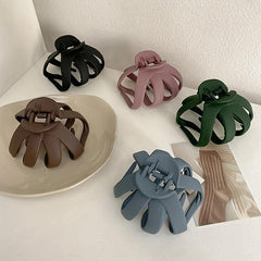 5pcs Frosted Hair Clip Octopus Hair Clip for Women Girls Solid Shark Clip