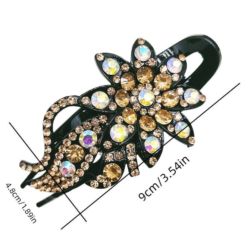 Rhinestone Flower Hair Clip Bridal Wedding Hair Grip