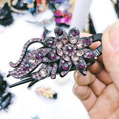 Rhinestone Flower Hair Clip Bridal Wedding Hair Grip