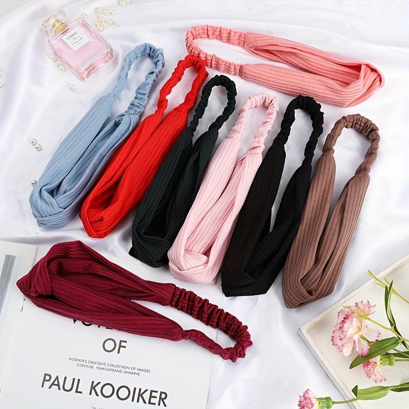 Knotted Headbands For Women Elastic Sports Yoga Headband Girls Hair Accessories