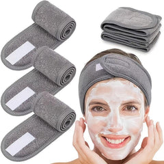 Facial Headband With Stretch Towel For Wash Face Spa Makeup