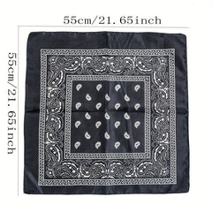 Boho Paisley Pattern Bandana Square Scarf Hair Accessories