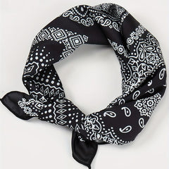 Boho Paisley Pattern Bandana Square Scarf Hair Accessories