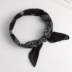 Boho Paisley Pattern Bandana Square Scarf Hair Accessories
