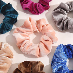 20 Velvet Hair Ties Scrunchies Set, Assorted Colors