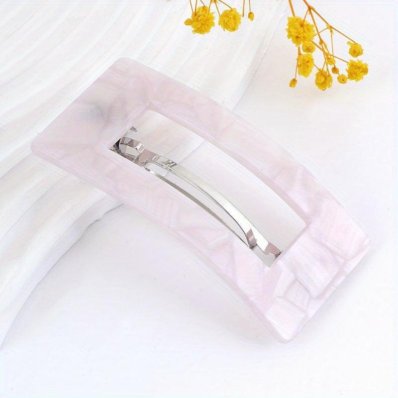 Hollow Square Barrette French Barrette Sweet Ponytail Holder Hair Accessories