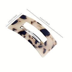 Hollow Square Barrette French Barrette Sweet Ponytail Holder Hair Accessories