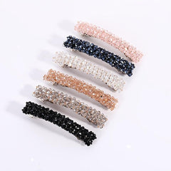 Crystal Solid Hairclip Bridal Wedding Hairpin Barrette