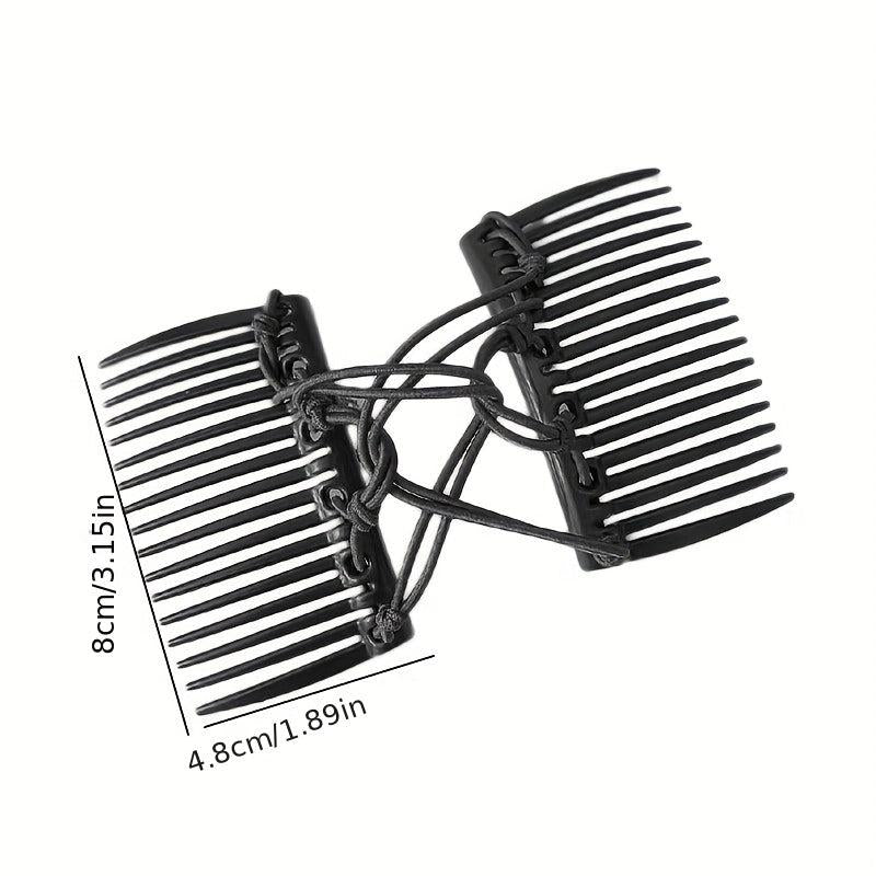 Elastic Double Side Hair Comb Hairdressing Ladies Hair Side Comb Beaded