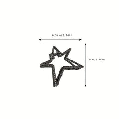 Y2K Star Hair Claw Nonslip Ponytail Holder Women Girls Hair Clip