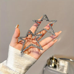 Y2K Star Hair Claw Nonslip Ponytail Holder Women Girls Hair Clip