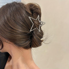 Y2K Star Hair Claw Nonslip Ponytail Holder Women Girls Hair Clip